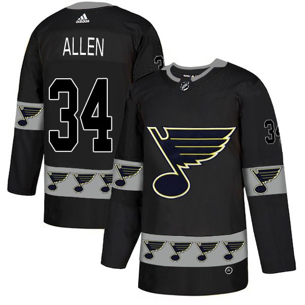 Men St.Louis Blues #34 Allen Black Adidas Fashion NHL Jersey->more nhl jerseys->NHL Jersey